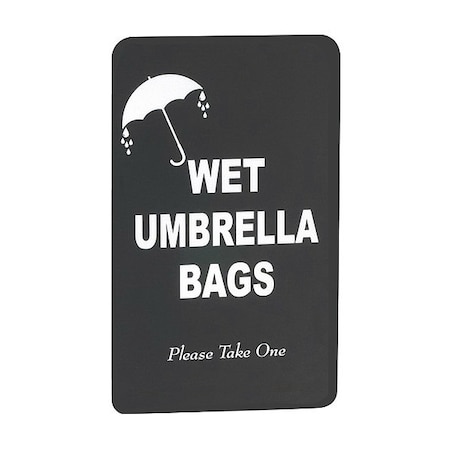 Wet Umbrella Bag Sign, 11 in Height, 7 in Width MPN:S117BK