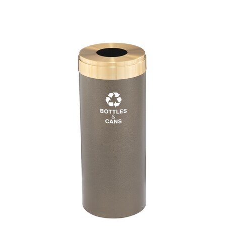 12 gal Recycling Bin, Bronze Vein/Satin Brass MPN:B-1232BV-BE-B2