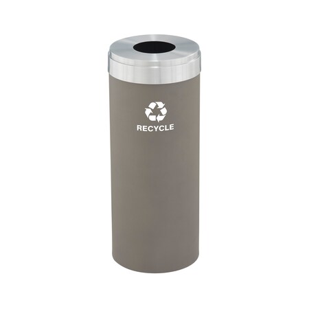 12 gal Recycling Bin, Nickel/Satin Aluminum MPN:B-1232NK-SA-B5