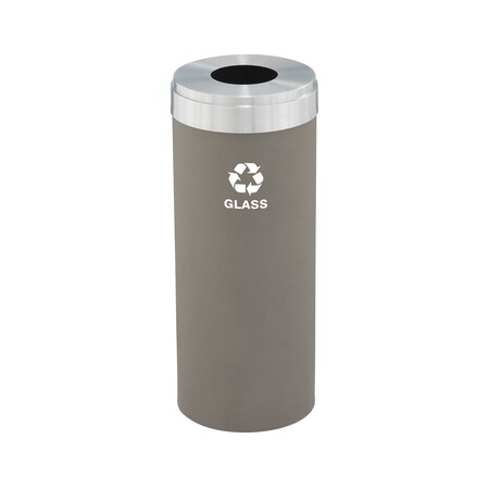 12 gal Recycling Bin, Nickel/Satin Aluminum MPN:B-1232NK-SA-B8