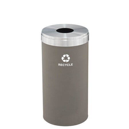 23 gal Recycling Bin, Nickel/Satin Aluminum MPN:B-1542NK-SA-B5