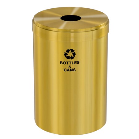 33 gal Recycling Bin, Satin Brass MPN:B-2032BE-BE-B2