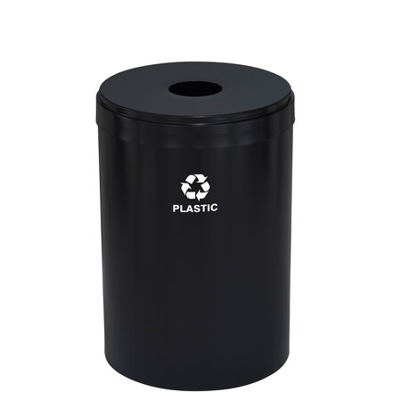 33 gal Recycling Bin, Satin Black MPN:B-2032BK-BK-B7