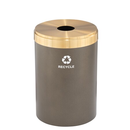 33 gal Recycling Bin, Bronze Vein/Satin Brass MPN:B-2032BV-BE-B5