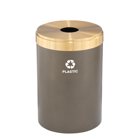 33 gal Recycling Bin, Bronze Vein/Satin Brass MPN:B-2032BV-BE-B7