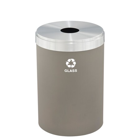 41 gal Recycling Bin, Nickel/Satin Aluminum MPN:B-2042NK-SA-B8