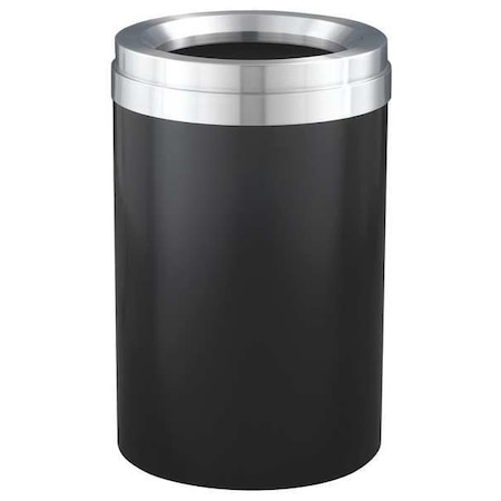 41 gal. Steel Round Trash Can, Black MPN:F2037-BK-SA