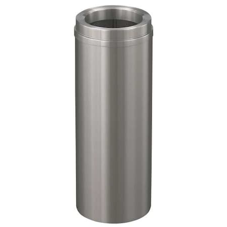 New Yorker 6 gal Round Indoor Trash Can, Satin Aluminum, None, Aluminum, Not Applicable MPN:F924-SA-SA