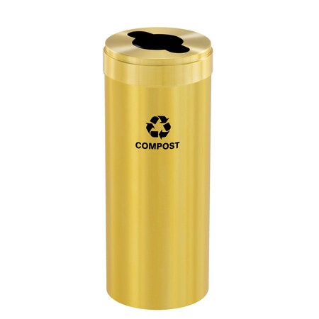 12 gal Recycling Bin, Satin Brass MPN:M-1232BE-BE-M4