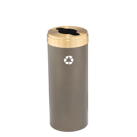 12 gal Recycling Bin, Bronze Vein/Satin Brass MPN:M-1232BV-BE-M1