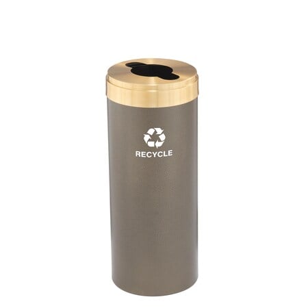15 gal Recycling Bin, Bronze Vein/Satin Brass MPN:M-1242BV-BE-M5