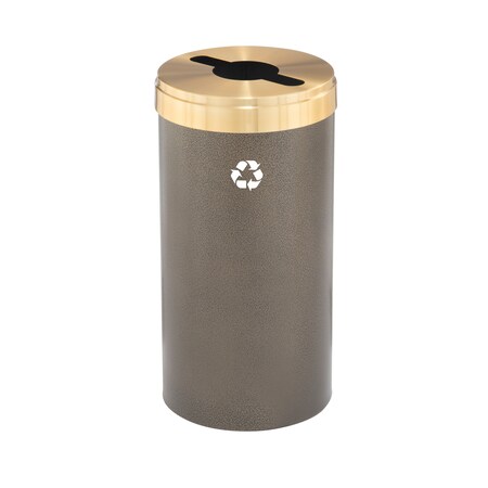 23 gal Recycling Bin, Bronze Vein/Satin Brass MPN:M-1542BV-BE-M1