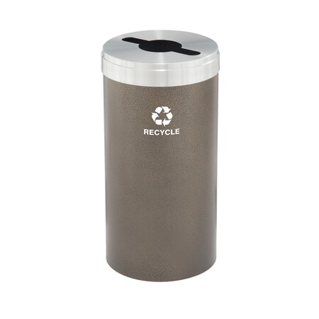 23 gal Recycling Bin, Bronze Vein/Satin Aluminum MPN:M-1542BV-SA-M5
