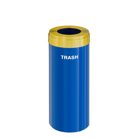Waste Receptacle, Liner, 12 gal., Blue/Sati MPN:W-1232BL-BE-W5