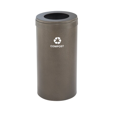 Waste Receptacle, No Liner, 23 gal., Bronze MPN:W-1542BV-BV-W6RL