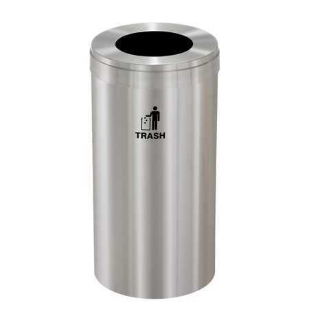 Waste Receptacle, No Liner, 23 gal., Silver MPN:W-1542SA-SA-W3