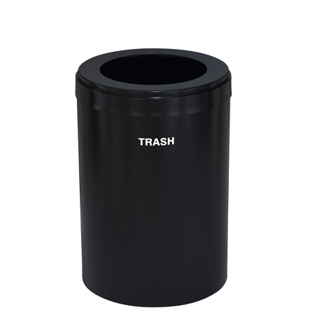 Waste Receptacle, No Liner, 41 gal., Satin MPN:W-2042BK-BK-W5