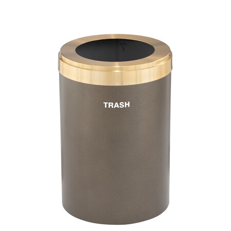 Waste Receptacle, No Liner, 41 gal., Bronze MPN:W-2042BV-BE-W5