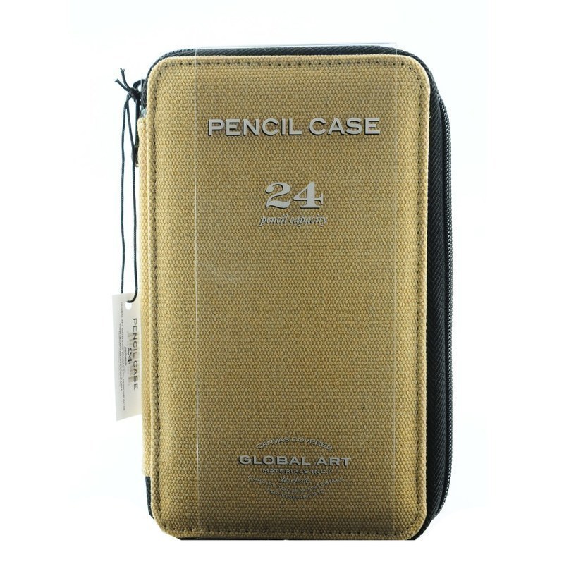 Global Art Canvas Pencil Case, 24-Pencil Capacity, Wheat MPN:257240