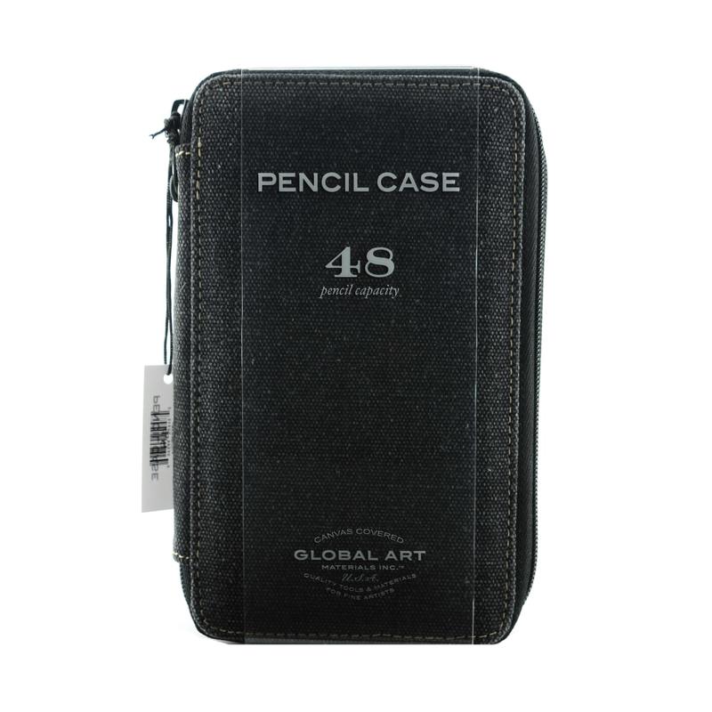 Global Art Canvas Pencil Case, 48-Pencil Capacity, Black MPN:259480