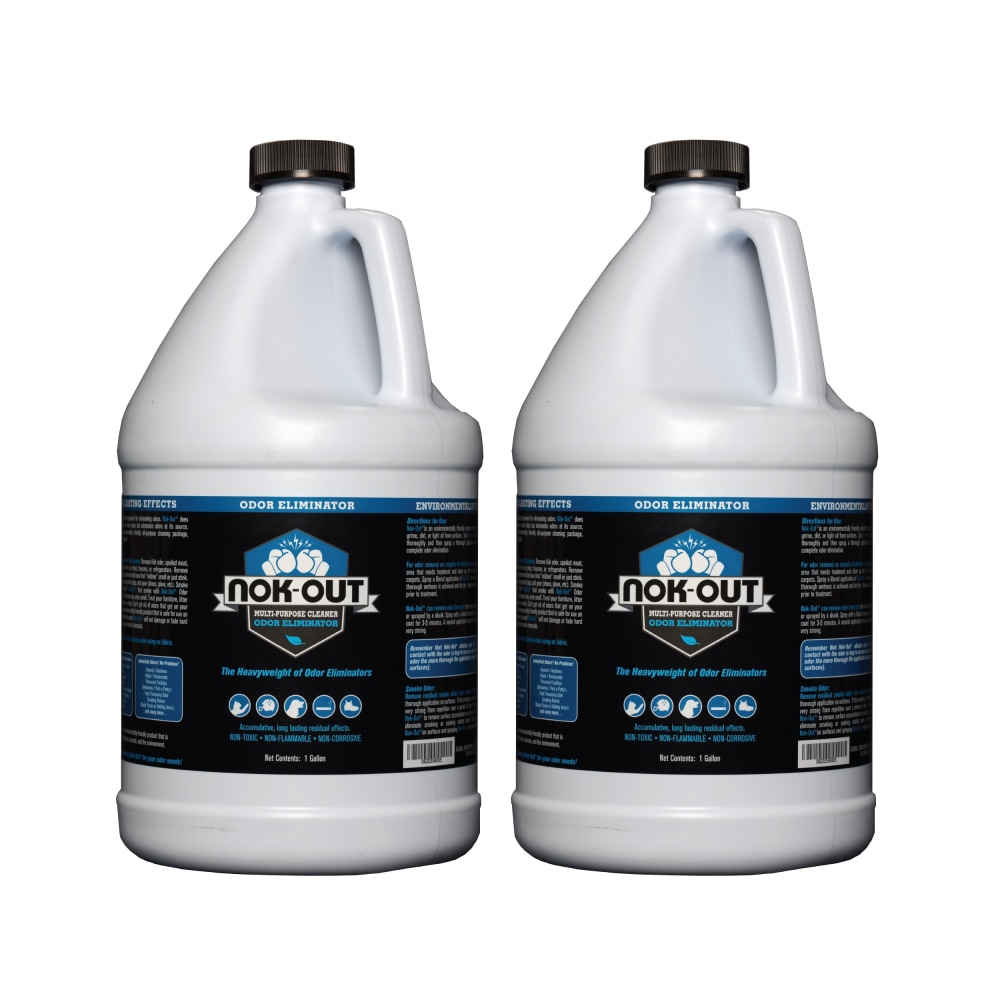 NOK OUT Odor Remover And Disinfectant, Pet Deodorizer And Cleaner, 1 Gallon, Case Of 2 Bottles MPN:NO1282PK-OD