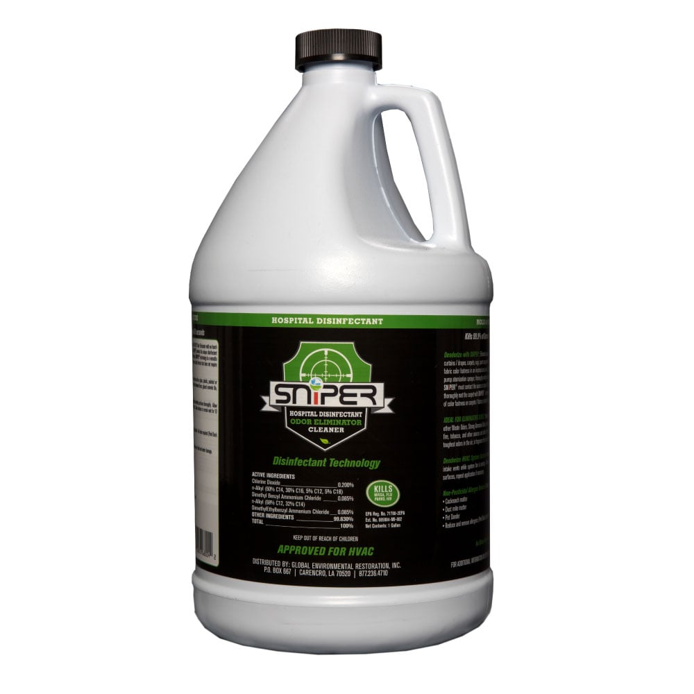 Sniper Hospital Disinfectant Odor Eliminator & All-Purpose Cleaner, 1 Gallon MPN:S-128-04