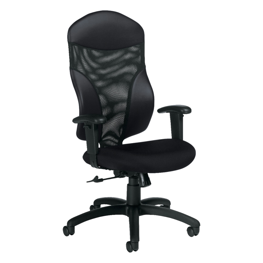 Global Tye High-Back Fabric Tilter Chair, 45 1/2inH x 25inW x 26inD, Black MPN:1950-4