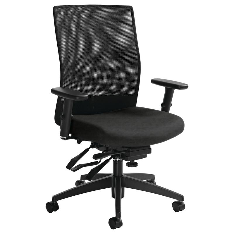 Global Weev Mid-Back Tilter Chair, 39inH x 25inW x 24inD, Granite Rock/Black MPN:2221-3GLBK-UR20