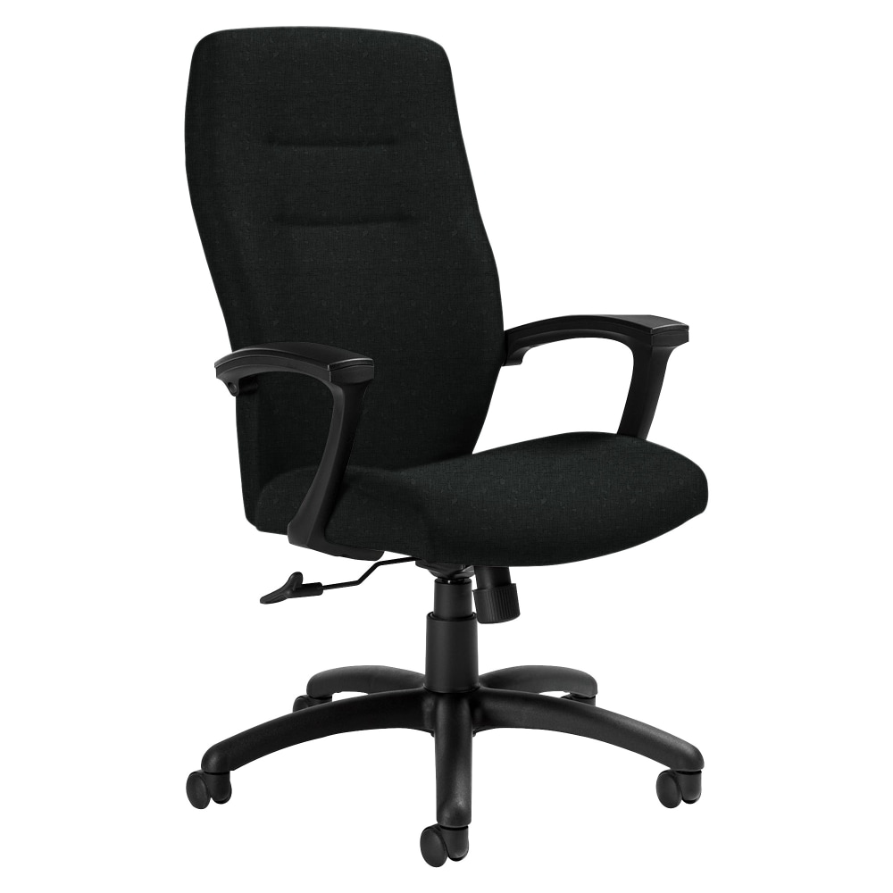 Global Synopsis High-Back Chair, 43 1/2inH x 24 1/2inW x 26 1/2inD, Black Coal/Black MPN:5090-4BK-UR22