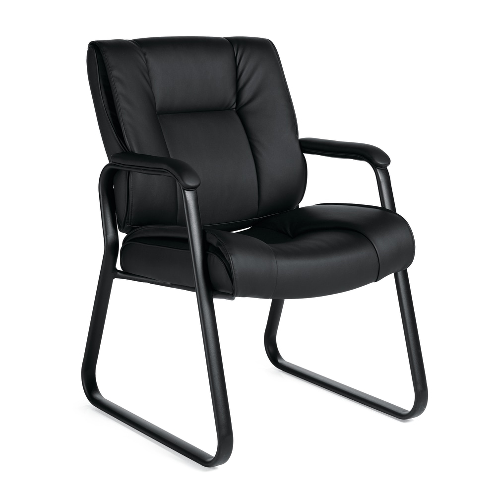 Offices To Go Luxehide Bonded Leather Guest Chair, Black MPN:OTG2782B