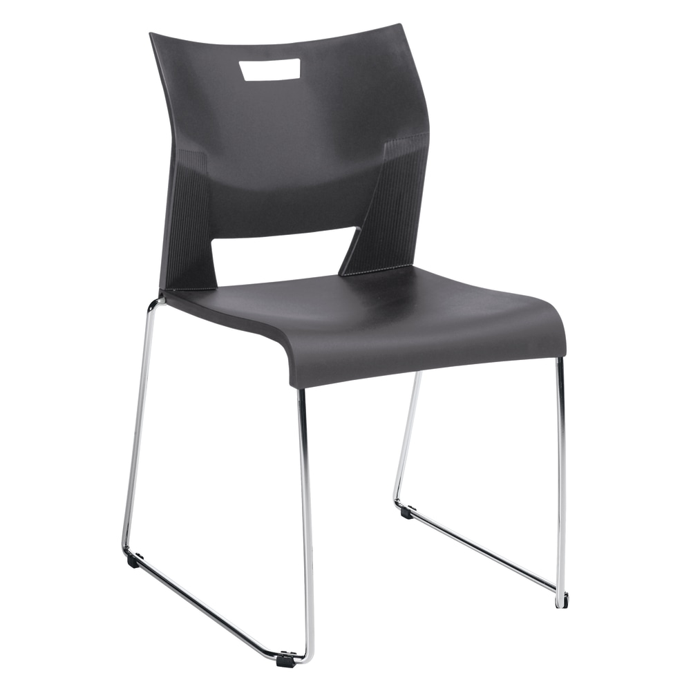 Global Duet Stacking Chair, 33 1/4inH x 20 1/2inW x 23inD, Platinum/Chrome MPN:6621CH-PLT