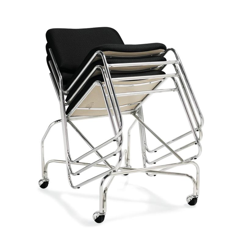 Offices To Go Stackable Chair, Black/Chrome, Pack Of 2 MPN:OTG11697-QL10