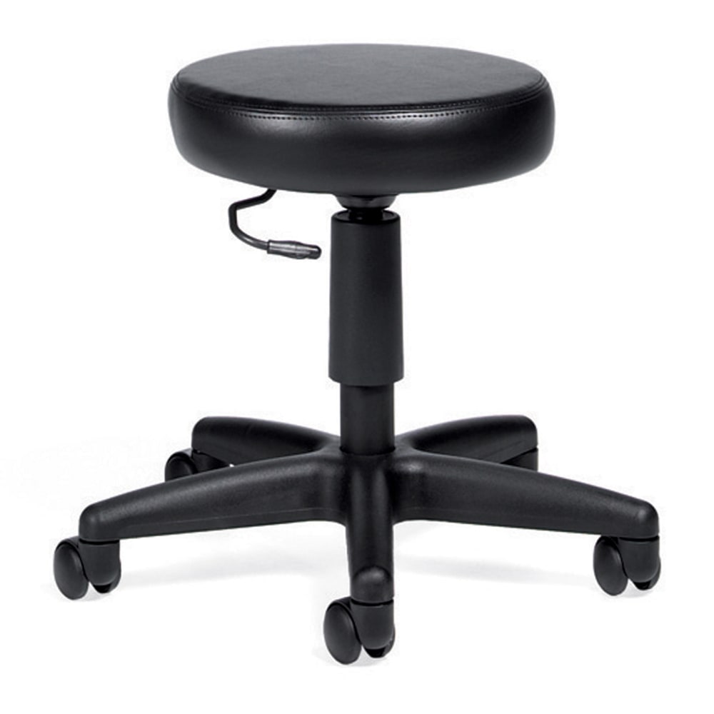 Global File Buddy Pneumatic Swivel Task Stool, Black Seat/Black Frame, Quantity: 1 MPN:1105BK-32