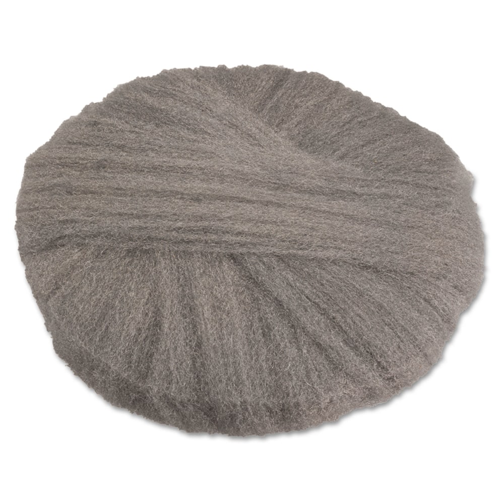 GMT Radial Steel Wool Pads, Grade 2 (Coarse): Stripping/Scrubbing, 20in Diameter, Gray, 12/Carton MPN:120202