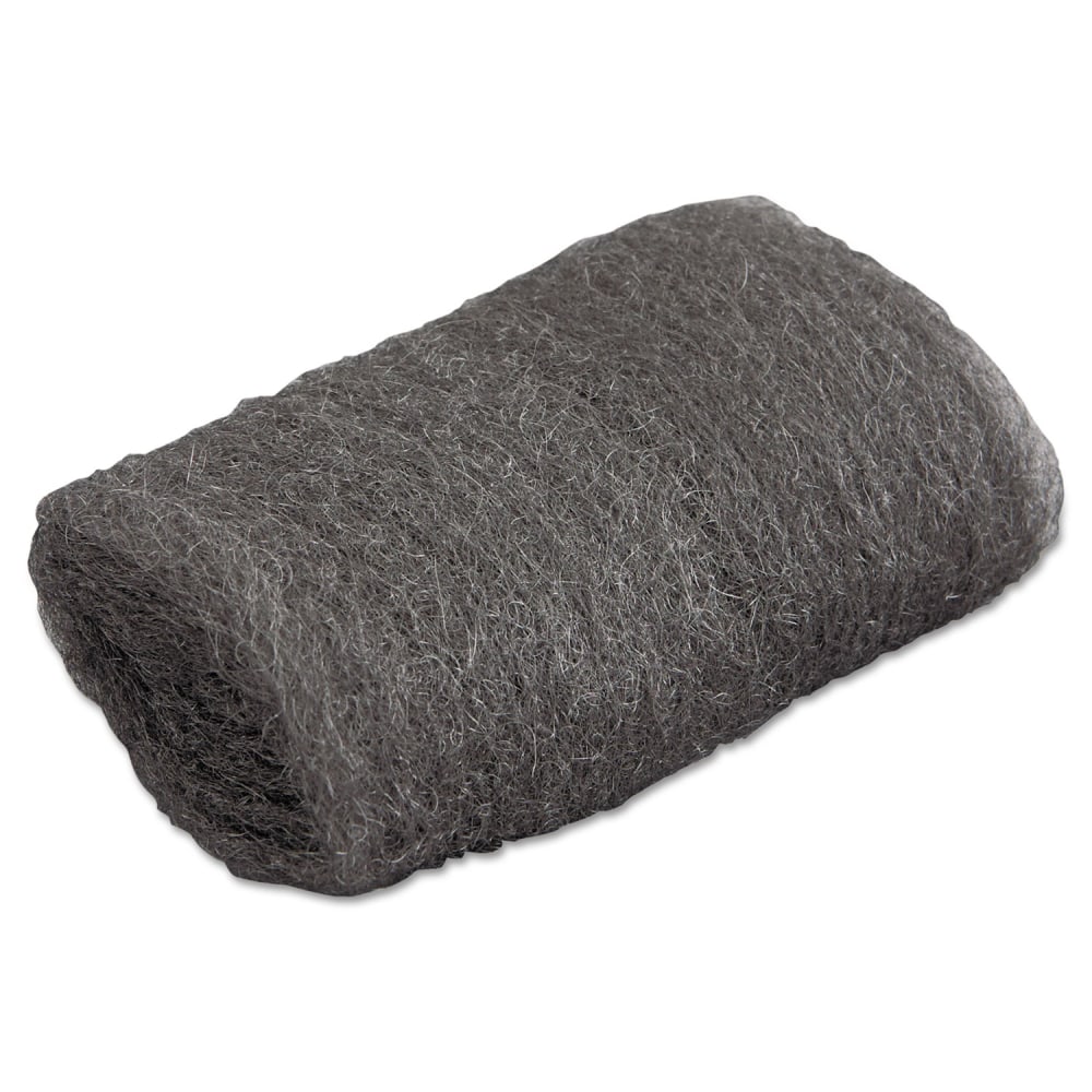 GMT Industrial-Quality Steel Wool Hand Pads, #00 Very Fine, Steel Gray, 16 Pads/Sleeve, 12/Sleeves/Carton MPN:117002