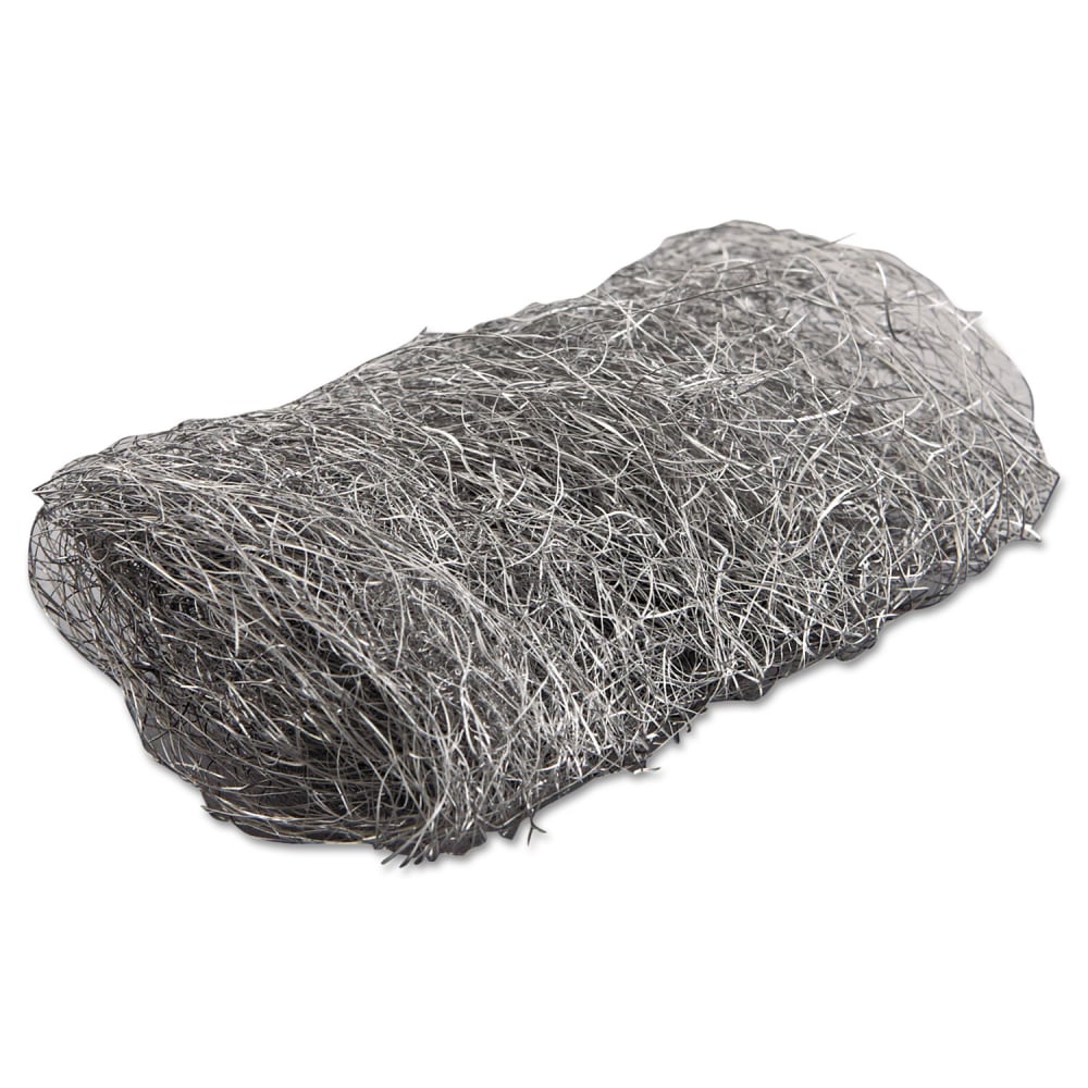 GMT Industrial-Quality Steel Wool Hand Pads, #4 Extra Coarse, Steel Gray, 16 Pads/Sleeve, 12 Sleeves/Carton MPN:117007