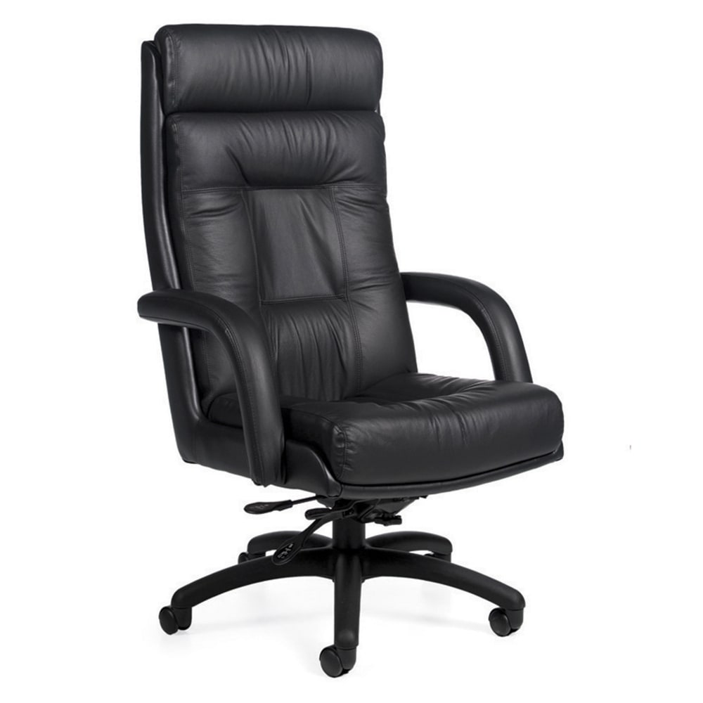 Global Arturo Bonded Leather High-Back Tilter Chair, 50inH, Black MPN:3991BK-450/550
