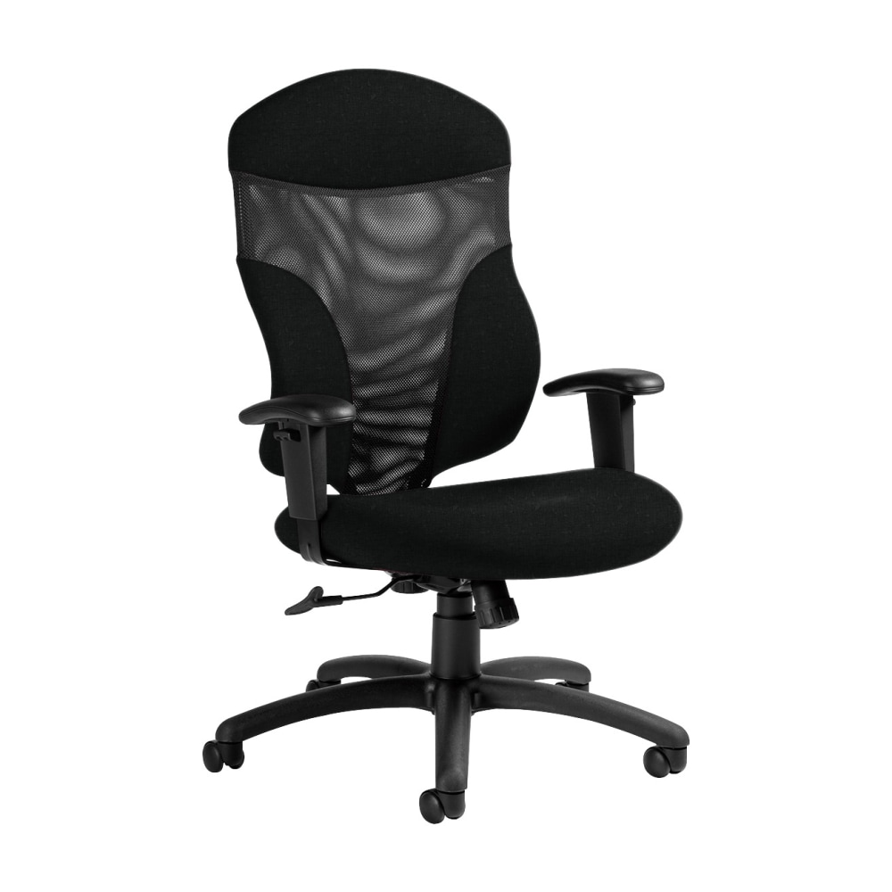Global Tye Mesh Tilter Chair, High-Back, 45 1/2inH x 25inW x 26inD, Black Coal/Black MPN:QS1950-43NBK-UR22
