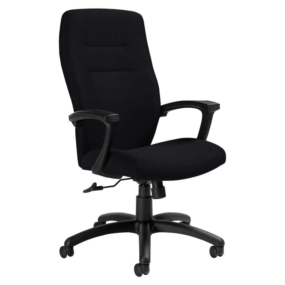 Global Synopsis Tilter Chair, High-Back, 43 1/2inH x 24 1/2inW x 26 1/2inD, Ebony/Black MPN:QS5090-4BK-JN02