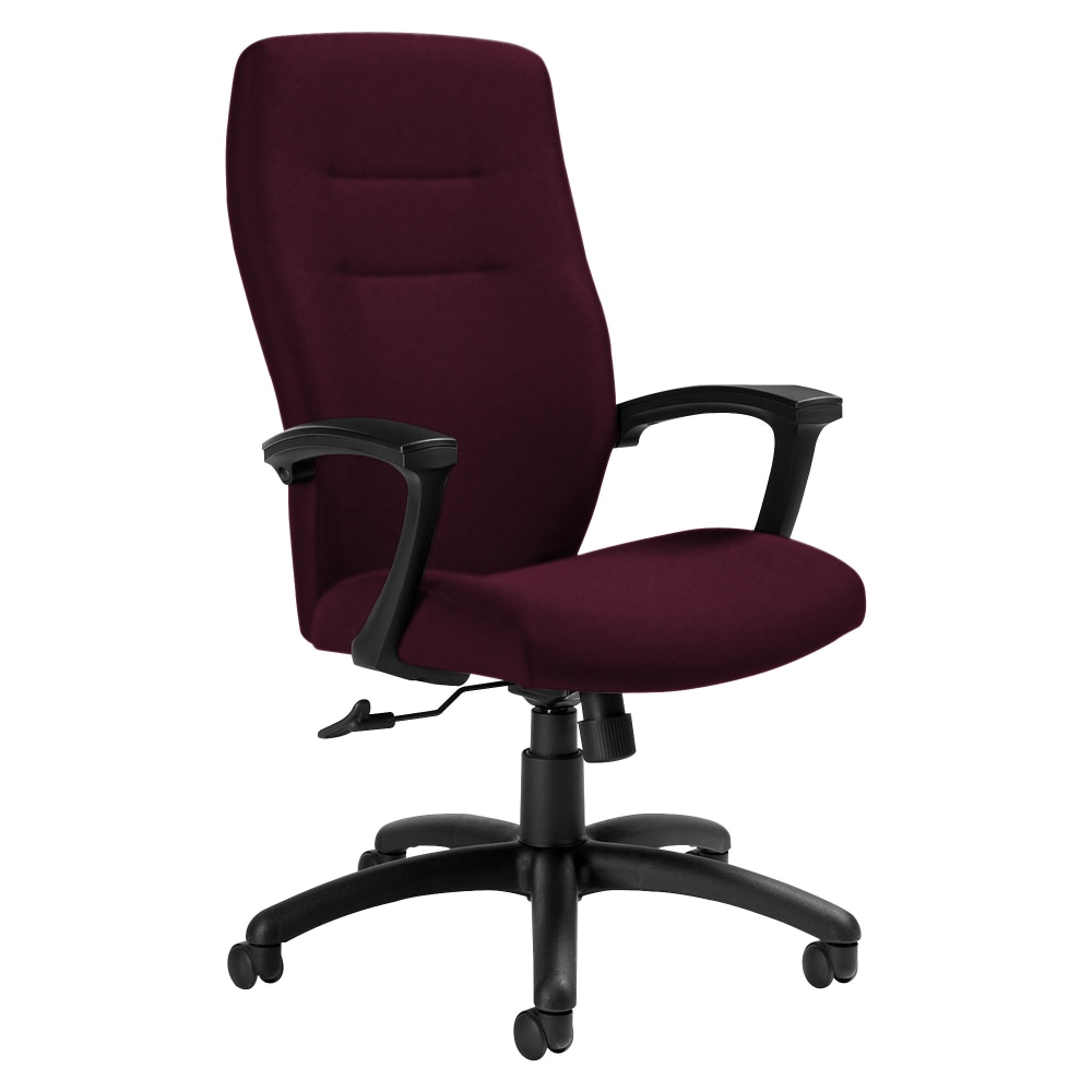 Global Synopsis Tilter Chair, High-Back, 43 1/2inH x 24 1/2inW x 26 1/2inD, Vermilion/Black MPN:QS5090-4BK-JN07