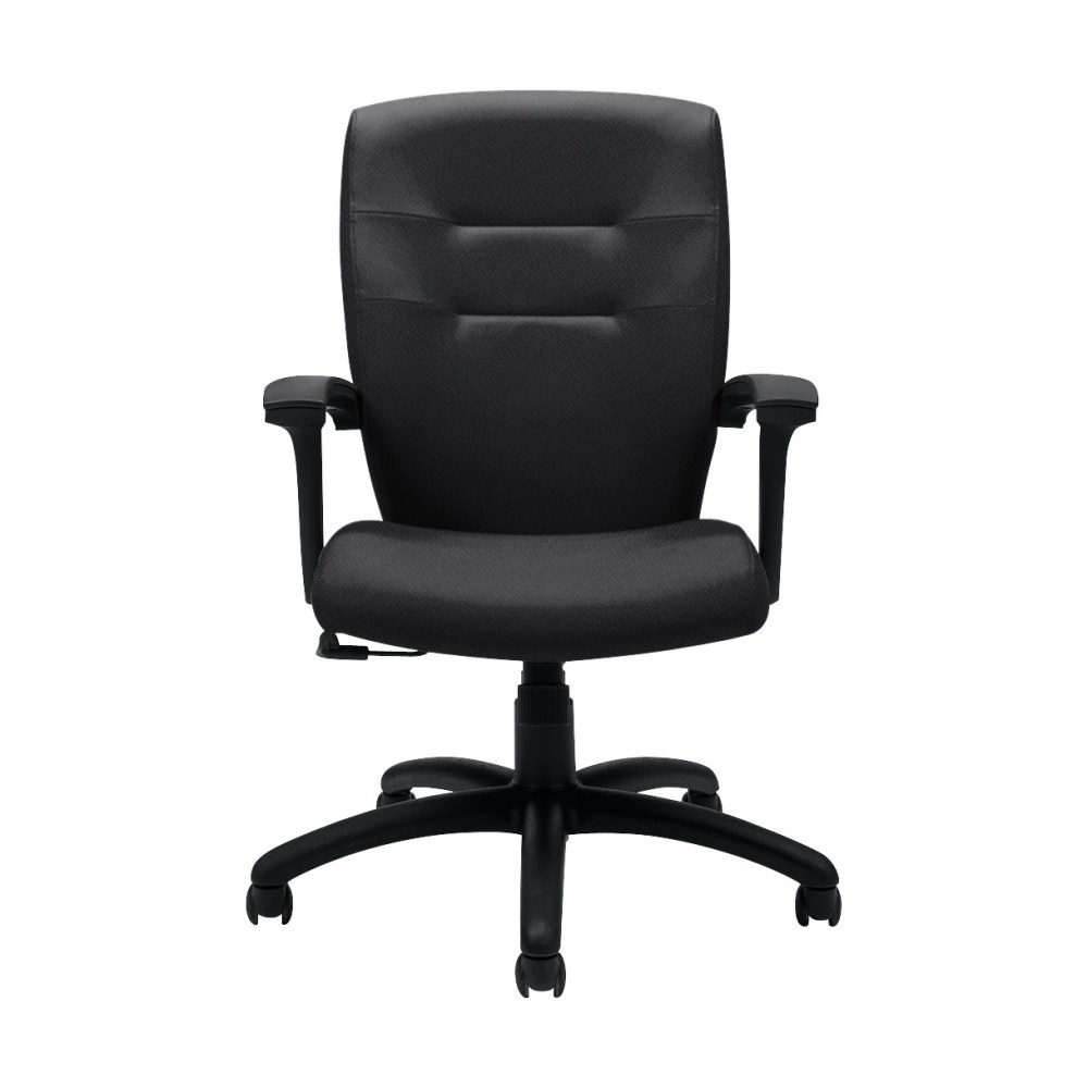 Global Synopsis Tilter Chair, Mid-Back, 39 1/2inH x 24 1/2inW x 26 1/2inD, Ebony/Black MPN:QS5091-4BK-JN02