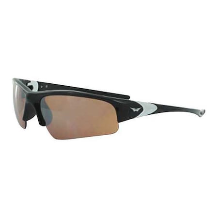 COOL BREEZE, Safety Glasses, Anti-Fog & Anti-Scratch, Mirror Lens, Black Frame MPN:COOLDRM