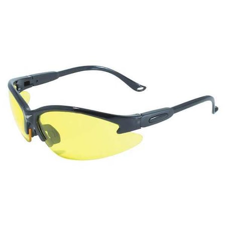 Cougar, Safety Glasses, Anti-Fog & Anti-Scratch, Yellow Lens, Black Frame MPN:COUYT