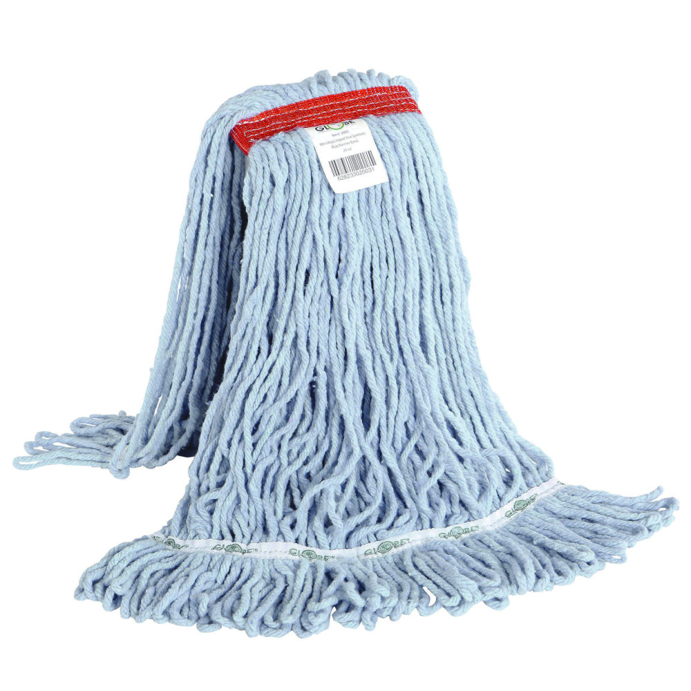 Globe Commercial Products Synthetic Wet Mop Refill, 20 Oz, Blue, 3091EA MPN:3091EA