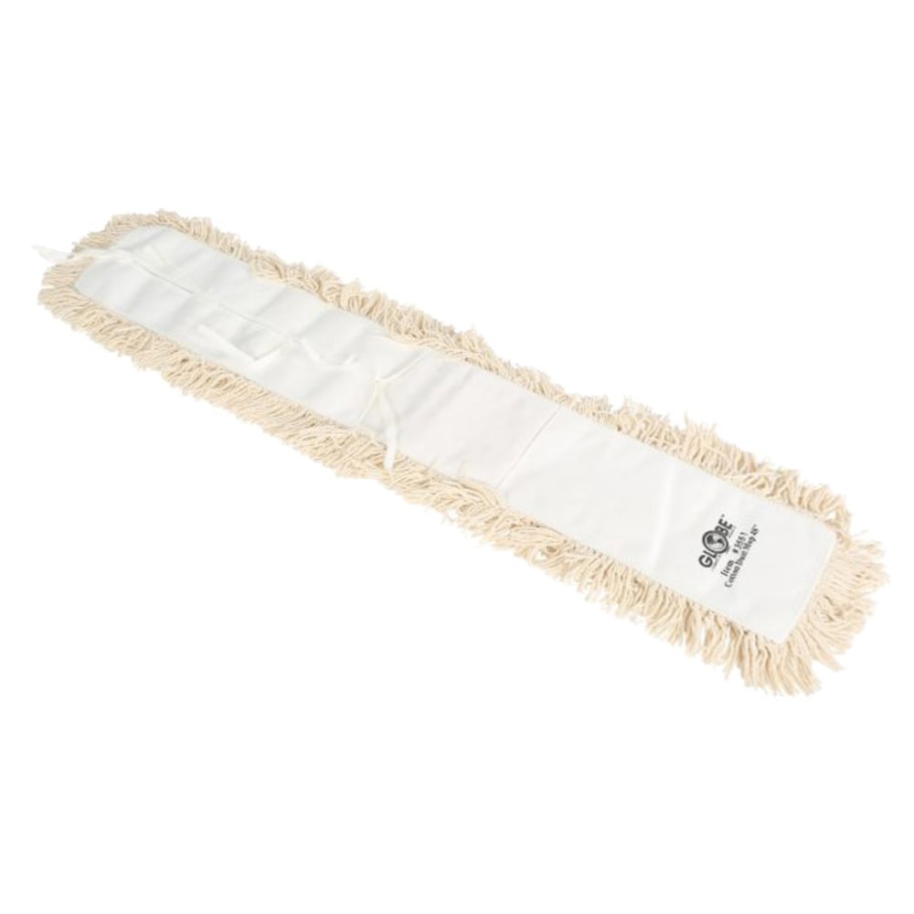 Globe Commercial Products Cotton Dust Mop Refill, 24in x 5in, White MPN:3551EA