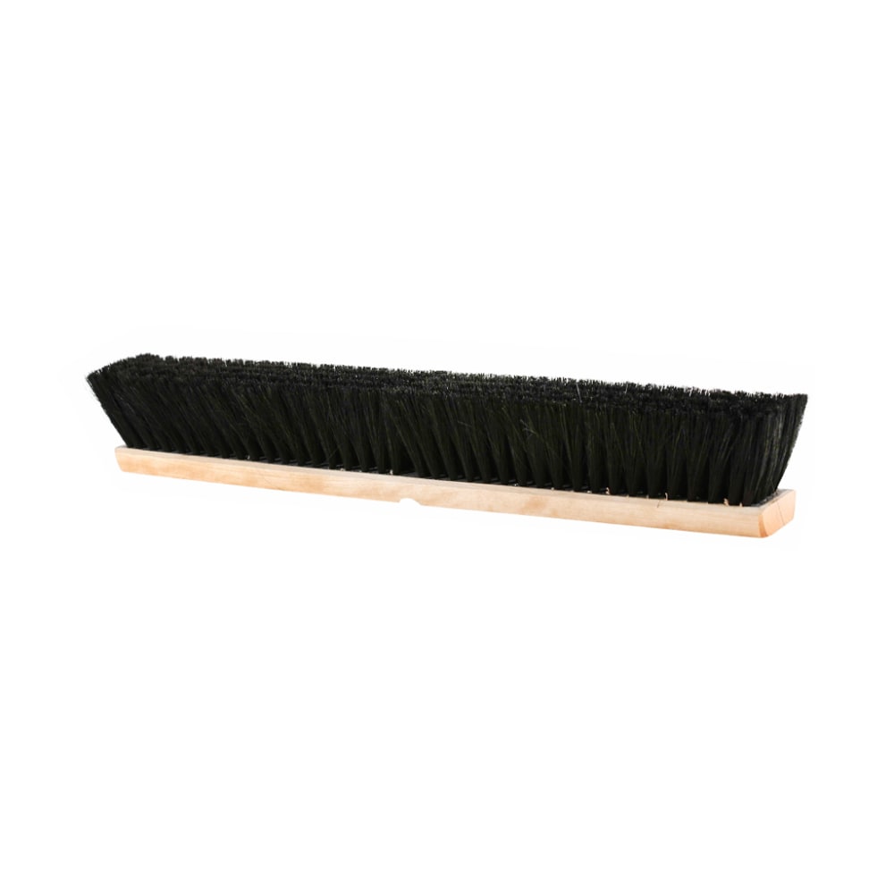 Globe Commercial Products Push Broom Head, Tampico Fill, 3-1/2in x 24in, Beige/Brown/Black MPN:4555