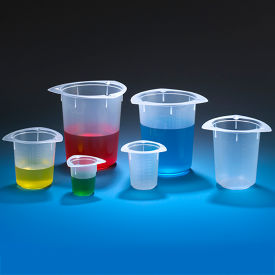 Beaker Three Corner Polypropylene Graduated 800mL 100/Pack 3644