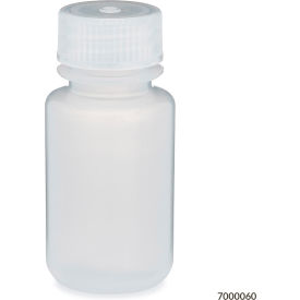 Bottle Wide Mouth Polypropylene Attached Polypropylene Screw Cap 60mL 12/Pack 7000060