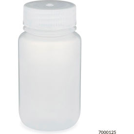 Bottle Wide Mouth Polypropylene Attached Polypropylene Screw Cap 125mL 12/Pack 7000125