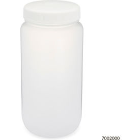Bottle Wide Mouth Large Format PP Bottle Attached Screw Cap 2 Liters (0.5 Gallons) 7002000